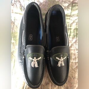 DuBarry Broga of Ireland  navy leather deck shoes. Size 8/42. New. Never Worn